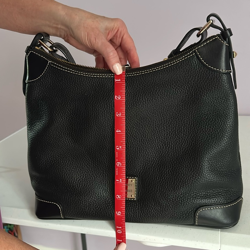 Dooney & Bourke Black Pebbled Leather Hobo Bag - Picture 14 of 16